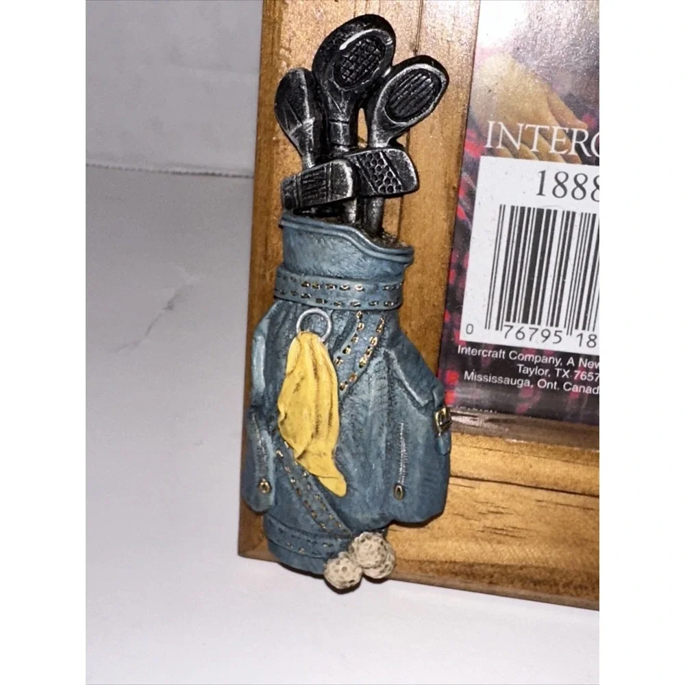 Intercraft Wood Golf Photo Frame 3.5x5 3D Golf Bag Flag Sports Decor 1888E1